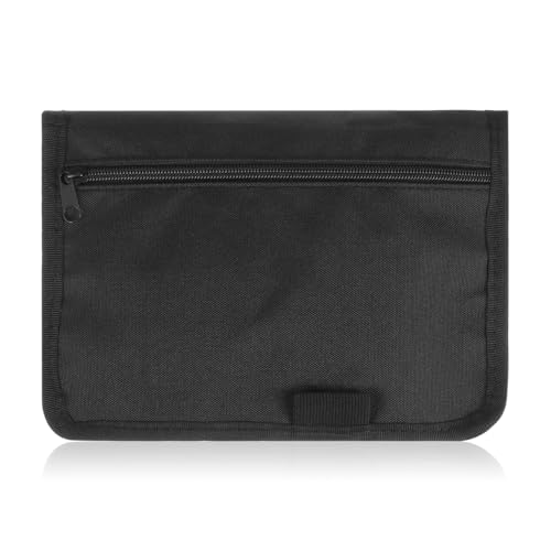 GLEAVI Car Glove Box Organizer, 9.4x6.9 Inch Heat-Resistant Oxford Vehicle Registration and Insurance Document Holder, Universal Auto Owners Manual Case with Full-Surround Zipper for Truck