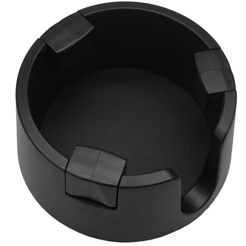Anti Spill Cup Holder - Adjustable Plastic Drink Holder - Adhesive Desk Cup Holder for Home Office Couch Table - Black - color: Black