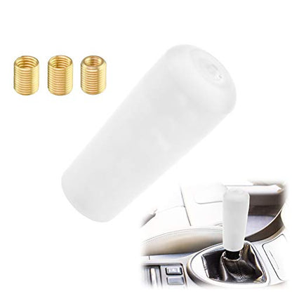 EZAUTO WRAP White Shift Knob Stick Frosted Matte Crystal Bubble Long Throw Gear Shifter 10cm - color: Matte White, size: 10cm