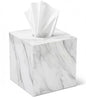 Tissue Box Cover Holder Square Marble Tissue Box Holder Bathroom Vanity Nightstand Bedroom Livingroom Decorative Decor Toilet Organizer Tissues (Marble, Square) - size: Square