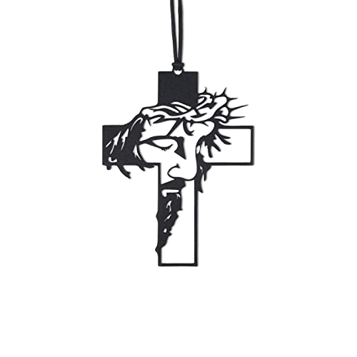 Rear View Mirror Accessories - Car Hanging Accessories - Car Pendant, Charm Ornaments - Swinging Ornaments, Cross Hanger - Black Jesus Christ Crucifix Cross - style: Jesus Christ Crucifix Cross