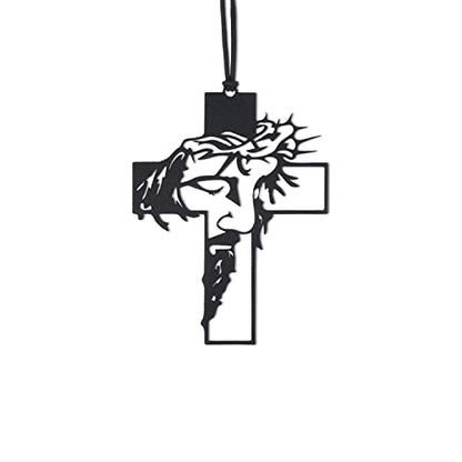 Rear View Mirror Accessories - Car Hanging Accessories - Car Pendant, Charm Ornaments - Swinging Ornaments, Cross Hanger - Black Jesus Christ Crucifix Cross - style: Jesus Christ Crucifix Cross