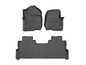 WeatherTech Custom Fit FloorLiners for Ford Super Duty, Super Duty, Super Duty - 1st & 2nd Row (441012-1-3), Black - color: Black