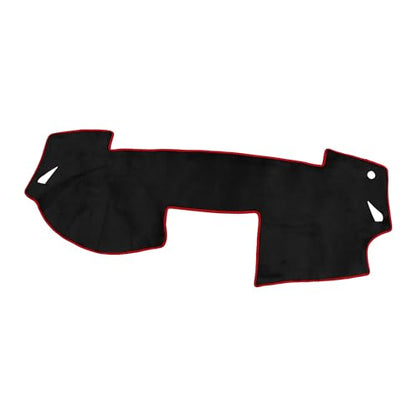 Dash Cover, Center Console Non-Slip Dashboard Carpet Mat for Mazda 6 2009-2012 Flannel Black Red,1Pc
