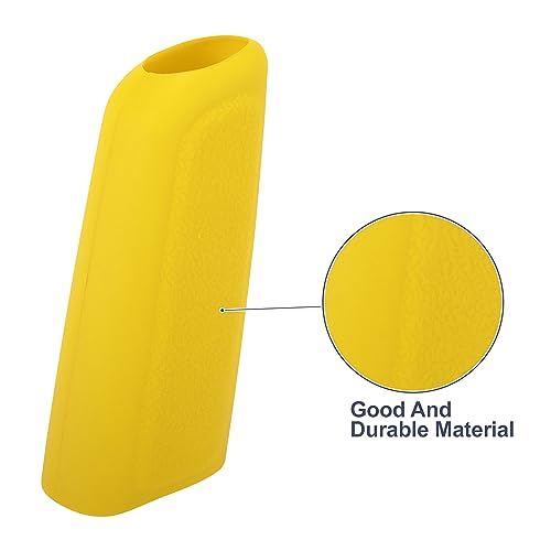 X AUTOHAUX Car Handbrake Cover Gear Shift Knob Cover Car Shifter Protector Set Universal Silicone Yellow