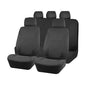 Car Seat Cover Full Sets, 9PCS Waterproof Vehicle Front and Rear Split Bench Covers with 3D Foam Back Support, Breathable Auto Seat Protective Accessories, Universal for SUV RV Truck (Black) - color: Black