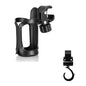 Accmor Stroller Cup Holder with Hook Set, Universal Cup Holder for Uppababy, Nuna, Doona Strollers, 360 ° Rotatable Bottle Holder for Stroller, Wheelchair, Walker - color: black-1pc & hook