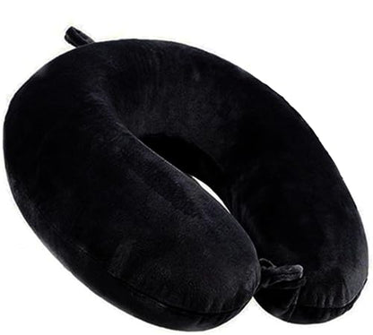 GDEOUP Travel Pillow - Memory Foam Neck Pillow Support Pillow,Luxury Compact & Lightweight Quick Pack for Camping,Sleeping Rest Cushion (Black) - color: Black