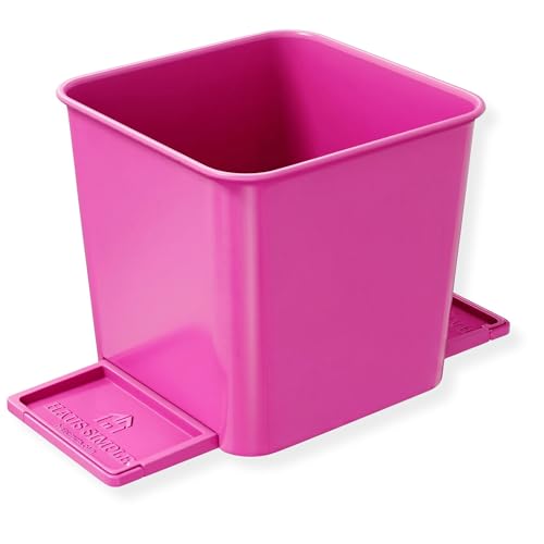 Car Trash Can for Vehicles Leakproof Compact Garbage Bin w/ Stability Flap, Anti-Slip Base, Portable Trash Holder for Cars, Trucks, SUVs, Minivans Compact, Auto Container Organizer (Pink, Small) - color: Pink, size: Small