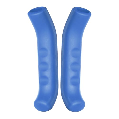 HARFINGTON 1 Pair Bike Brake Lever Cover Silicone Brake Lever Grip Protector Anti-Slip Brake Handle Protection Covers Sleeve for Mountain Road Bike Cycling, Blue - color: Blue