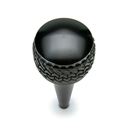 DV8 Offroad Replacement Shift Knob for 2011-2018 Wrangler JK | Automatic Transmission | Billet Aluminum Construction | Rubber Tire Tread Grip