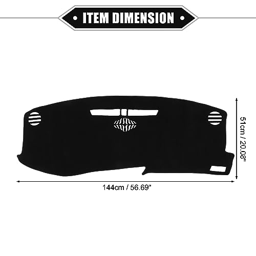 Dashboard Cover Compatible for Cadillac XT5 2016-2020, Non-Slip Polyester Black Dash Cover Mat Dash Board Protector Cover