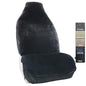 Aegis Cover Sheepskin Car Seat Cover Genuine Australian Merino Wool Front Seat Cover Luxury Dense Pelt Universal Fit for Most SUVs, Trucks, Bucket-Style, 54 X 22 Inches (CS-Black) - color: Black