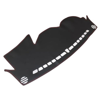 GXARTS Black Leather Dashboard Cover Mat Custom Compatible with Hyundai Sonata 2011 2012 2013 2014, Non-Slip Dash Carpet Dash Guard
