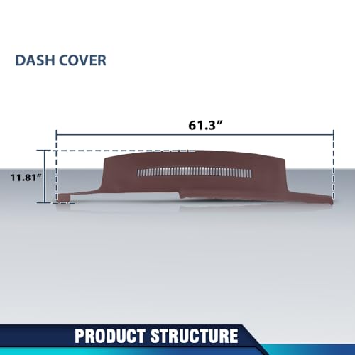 PIT66 TPE Dash Cover Dashboard Panel With adhesive Compatible with Chevy Blazer Suburban GMC Yukon C1500 C2500 C3500 1988-1994 Red - size: 1988-1994 Chevy/GMC(Red)