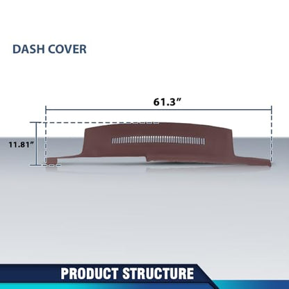 PIT66 TPE Dash Cover Dashboard Panel With adhesive Compatible with Chevy Blazer Suburban GMC Yukon C1500 C2500 C3500 1988-1994 Red - size: 1988-1994 Chevy/GMC(Red)