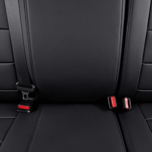 EKR Custom Fit Tacoma Car Seat Covers for Toyota Tacoma 2016 2017 2018 2019 2020 2021 2022 2023 Access Cab -Full Set,Faux Leather(Black) - color: Leather (Black), size: 2016-2023 Full Set Access Cab,2DR