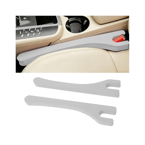 Car Seat Gap Filler, 2PCS Between Seat and Centre Console No Drop Vehicle Gap Plug, Automotive Interior Front Chair Blocker Stop Things from Dropping, Universal for SUV Caravan Truck (Grey) - color: Grey