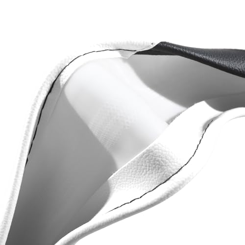 Car Steering Wheel Cover, Microfiber Leather Steering Wheel Cover Universal Fit 14.5-15 inch Anti-Slip Comfortable Breathable Car Wheel Protector for Men Women,White - color: White