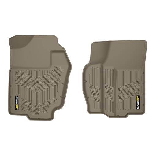 TPE Floor Mats Compatible with Dodge Ram 1500 1994-2001,Ram 2500 3500 1994-2002 1st Row Truck Accessories Cargo Liners All Weather Protection 2PCS Alfombras para Carro Beige - size: Fit Ram 1994-2001 | Beige 2PCS