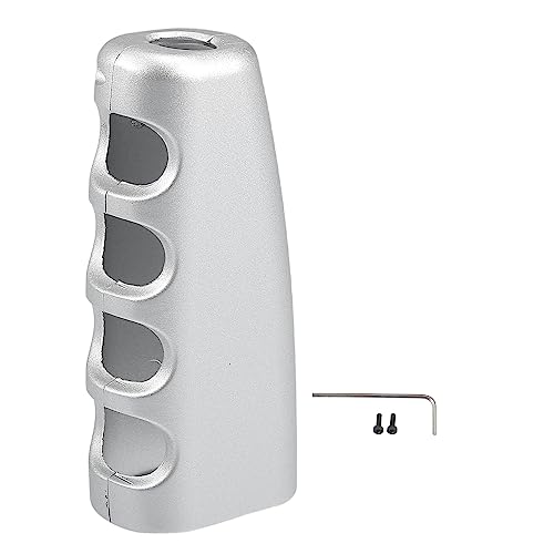 Car Handbrake Cover Interior Decoration Accessory Handbrake Grips Decoration Protector for Ford for Mustang 2015-2021 Metal Silver Tone - color: Silver Tone