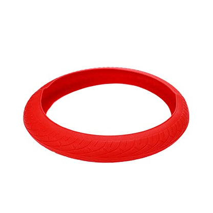 Modengzhe Steering Wheel Hand Brake Lever and Shift Knob Silicone Cover Kit, 3D Oval Anti-Slip Design Protective Case (Red) - color: Red