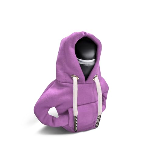 Gear Shift Hoodie, Car Gear Shift Cover, Fashionable Hoodie Car Shifter Knobs, Auto Interior Decor Accessories Cute Shifter Knob Hoodies Universal for Manual & Automatic (Purple)