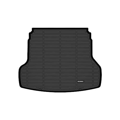 KELCSEECS® Floor Mats & Cargo Liner Custom for Kia Forte 2024 2023 2022 2021 2020 2019,All Weather Protection TPE Floor Liners Front& Rear Row Full Set Kia Forte Accessories Black - style: 15) For 2019-2024 Forte Full Set