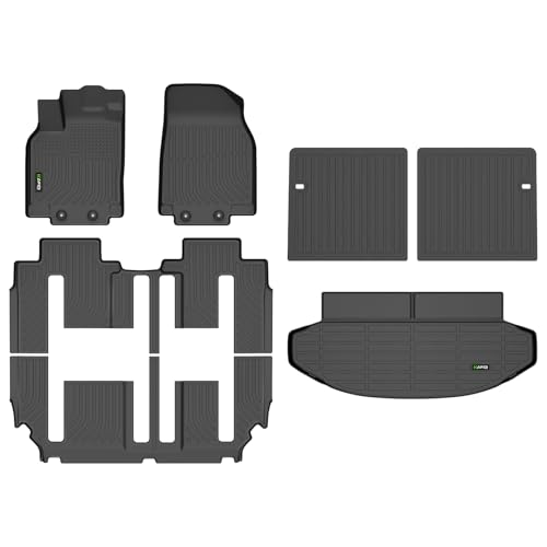 HAFIDI® Floor Mats & Cargo Liner & Seatback Cargo Set Fit for 2007-2015 Mazda CX9 TPE Full Set Floor Mats Custom Accessories - Black - style: 12) For CX9 2007-2015 Floor Mats