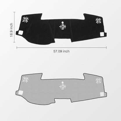 KUST Black Dash Cover for Toyota Camry (XV50)/ Camry Hybrid 2012-2017 (Not fits Dashboard with Set Time Clock) Polyester Dashboard Cover Non-Slip Interior Accessories for Camry Dash Mat No Glare