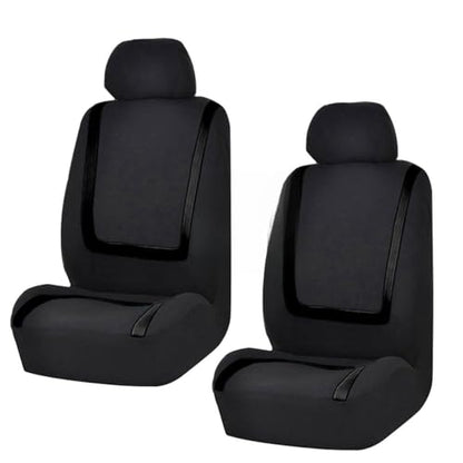 2 Pack Car Seat Covers, Breathable Seat Protectors, Anti-Slip Driver Seat Cover, Comfortable Front Seat Cover Set Universal Fit for Truck, SUV, Sedan, Airbag Compatible (Black)