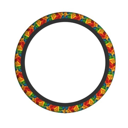 Building Blocks Steering Wheel Covers Non Slip Neoprene Universal 15 Inch Steering Wheel Protector Car Cover for Men Women - color: Building Blocks