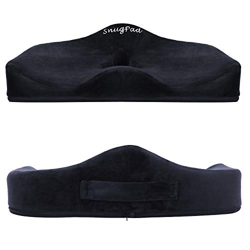 Orthopedic Memory Foam Seat Cushion for Office Chair Sciatica Tailbone Back Pain Relief Sitting Pillows - Truck Driver Cars Front Seats Pillow Wheelchair Kitchen Chairswith with No-Slip Bottom