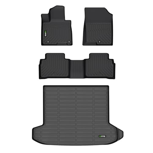 All Weather Car Floor Mats & Cargo Liner for 2022-2025 2026 Hyundai Tucson (No Hybrid Models) Custom Fit Full Set Accessories - Black - style: 7) For Tucson 2022-2026 Set