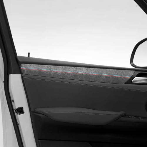 BETTERHUMZ Car Door Panel Side Trim Strips Compatible with BMW F25 X3 F26 X4 Series 2011-2017 for Alcantara Suede Interior Decor Accessories