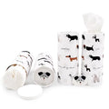 4 Pack Car Tissue Box with Facial Tissues,Cute Round Tissue Boxes for Car,Puppy Car Tissue Holder,Refill Cylinder Tissues for Car Holder Travel Bathroom(Dog)
