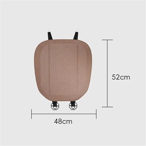 Summer Car Seat Cushion Perforated Breathable Ventilated Non-Slip All-Season Auto Cushion Pad(Brown,7-Piece Set) - color: Brown, size: 7-piece set