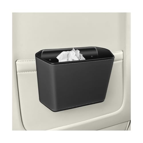 Car Trash Can, Small Waterproof Vehicle Trash Bin Garbage Container for Door Backseat, Multi-Purpose Automotive Interior Trash Bag Storage Organizer, Universal for Most Vehicles (Black) - color: Black