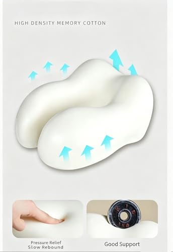 Portable Travel Neck Pillow with Hood and Storage Case, Memory Foam Airplane Pillow for Long Flights, Adjustable Chin Support & Removable Washable Cover for Car, Office, Train, Gift for Men and Women
