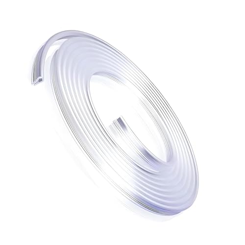 Car Door Edge Guards, 16.4 Ft U-Shaped Anti-Collision Protection Strips for Car Windows Hood Trunk, PVC Flexible Cuttable Sealing Decorative Strips, for Most Cars Furniture Bags (Transparent)