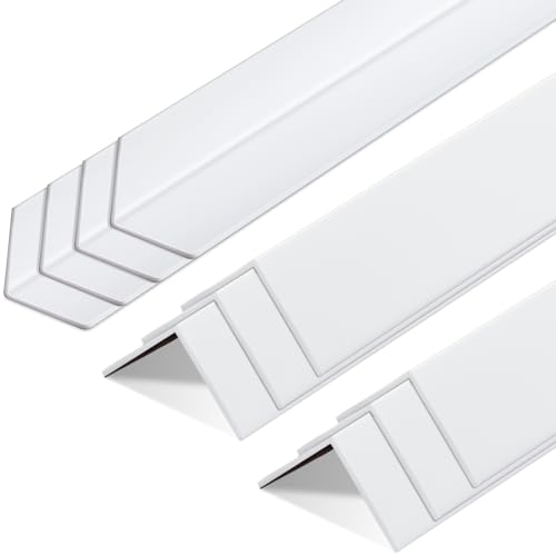 Sasylvia 10 Pcs 2-3/8 x 48 Inches Wall Corner Protector Guards, Vinyl Corner Trim Molding, Avoid Scratching Scuffs, Ease Install and Cleaning for Door Countertop Furniture Cabinet Protection, White - color: White, size: 2-3/8 x 48 Inches