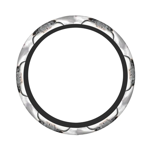Highland-Cow Universal Steering Wheel Covers, Cute Car Accessories for Women Girls Car Truck - color: Highland-Cow