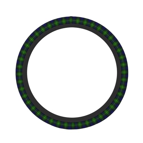 Thickened Elastic Steering Wheel Cover, Gordon Tartan Blue Green Plaid Ultra, Soft, Breathable, Fit for Cars, SUVs, Trucks, Stylish Comfortable Grip - color: Gordon Tartan Blue Green Plaid