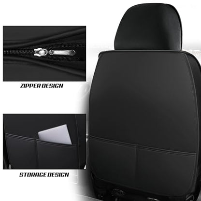 Car Seat Covers for Chrysler 200 2011-2017, Durable Premium Nappa Leather Seats Cover, Modern Sport Seat Cover, Full Wrap Original Car Seats (5 Seats, Black&Coffee)