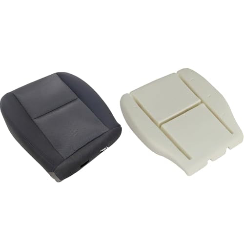 NLQR Front Driver Bottom Replacement Seat Cover & Foam Cushion Compatible with Chevy Silverado Tahoe Suburban Avalanche GMC Yukon Sierra 1500 2500HD 3500HD 2007 2008 2009 2010 2011 2012 2013 2014