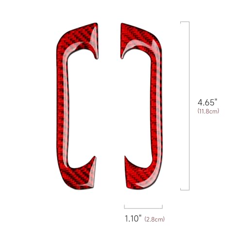 A Pillar Air Vent Decals for 2011-2020 Dodge Durango / 2011-2021 Jeep Grand Cherokee WK2 Accessories Carbon Fiber Interior Stickers, Red - color: A Pillar Air Vent