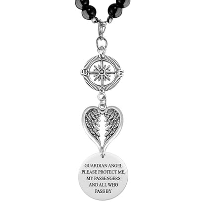 Guardian Angel for Car, Please Protect Me and My Passengers - Rear View Mirror Charm, New Driver Gift, Safe Travels Driving Gift, Car Decor, Protection Charm