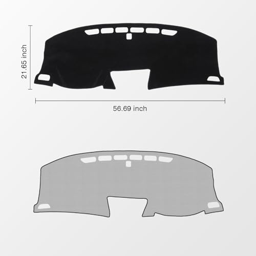 KUST Black Dash Cover for Honda CR-V CRV 2012-2015 2016 Polyester Non-Slip Dashboard Cover Center Console Dash Cover Interior Accessories for Honda CRV CR-V Custom Fit Dash Mat Sunshade No Glare - size: CR-V 12-16(Black)