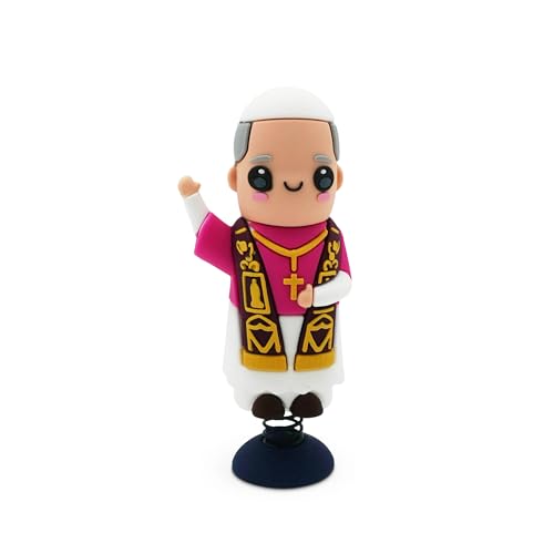 Pope Leo Dashboard Dancer – Funny Bobble Religious Car Ornament – Hilarious Catholic Gift for Adults, Friends & Coworkers – Novelty Decoration for Desk, Office, or Vehicle - style: Pope Leo