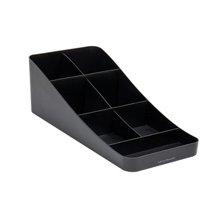 Mind Reader Cup and Condiment Station, Countertop Organizer, Coffee Bar, Kitchen, Stirrers, 7.25" L x 15.5" W x 5.25" H, Black (Pack of 4) - color: Black, size: 4-Pack